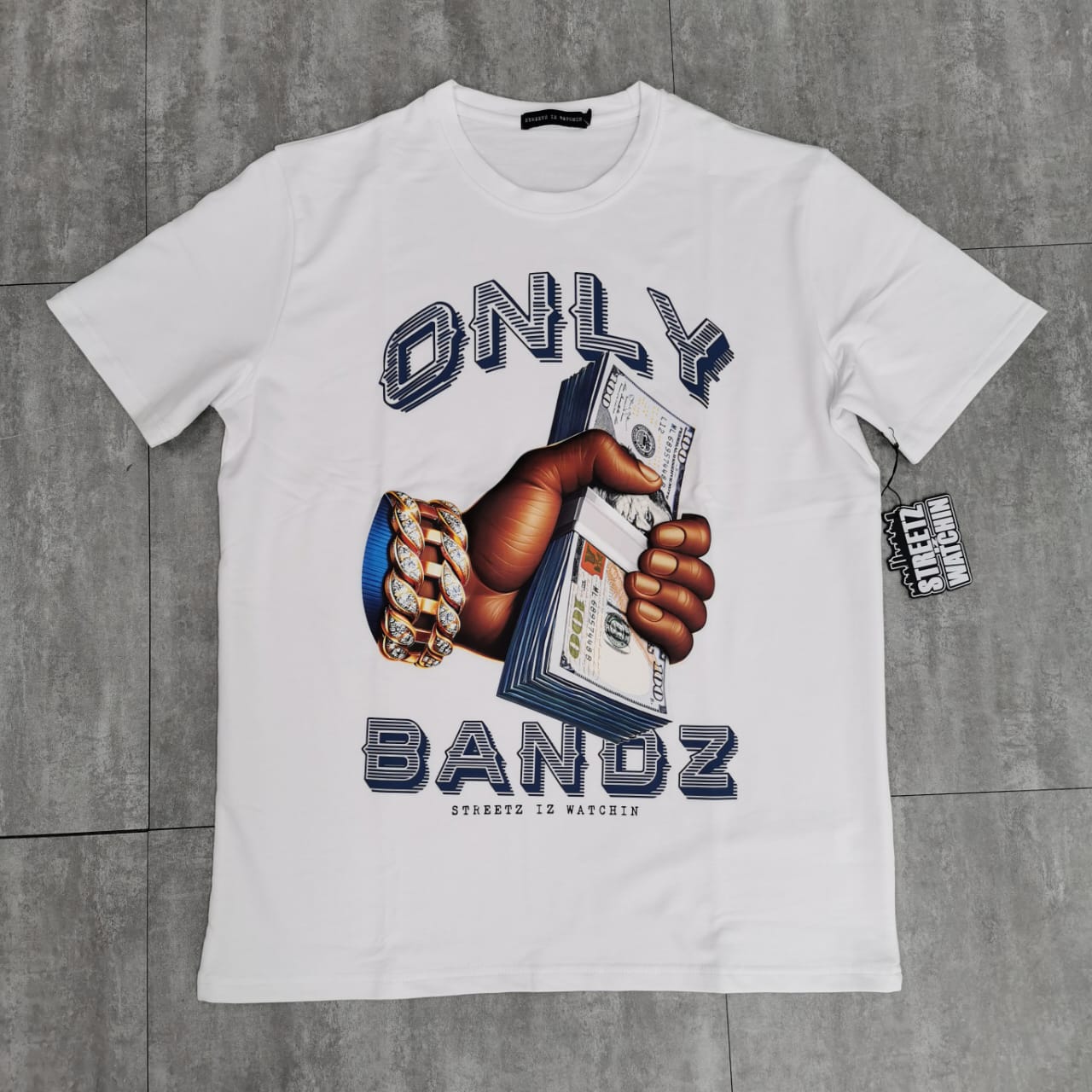 White only bandz - regular tee