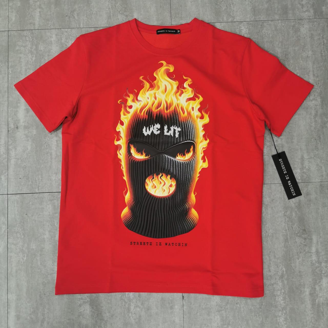 We lit red - regular tee