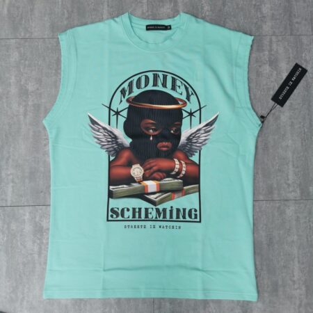 Money scheming mint - sleeveless tee