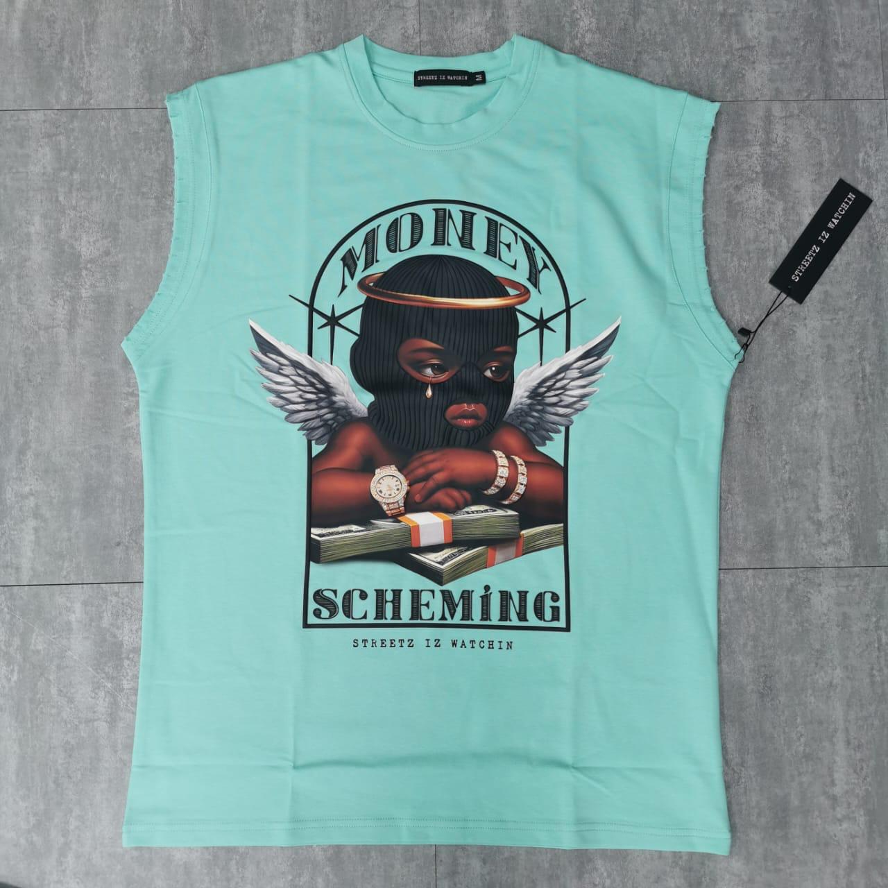 Money scheming mint - sleeveless tee