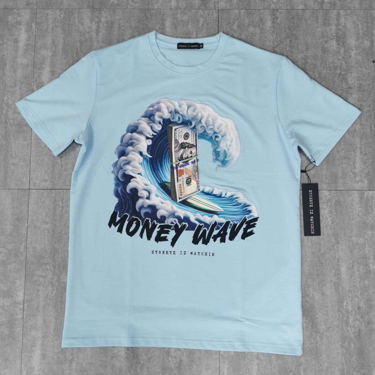 Money wave LT blue - regular tee