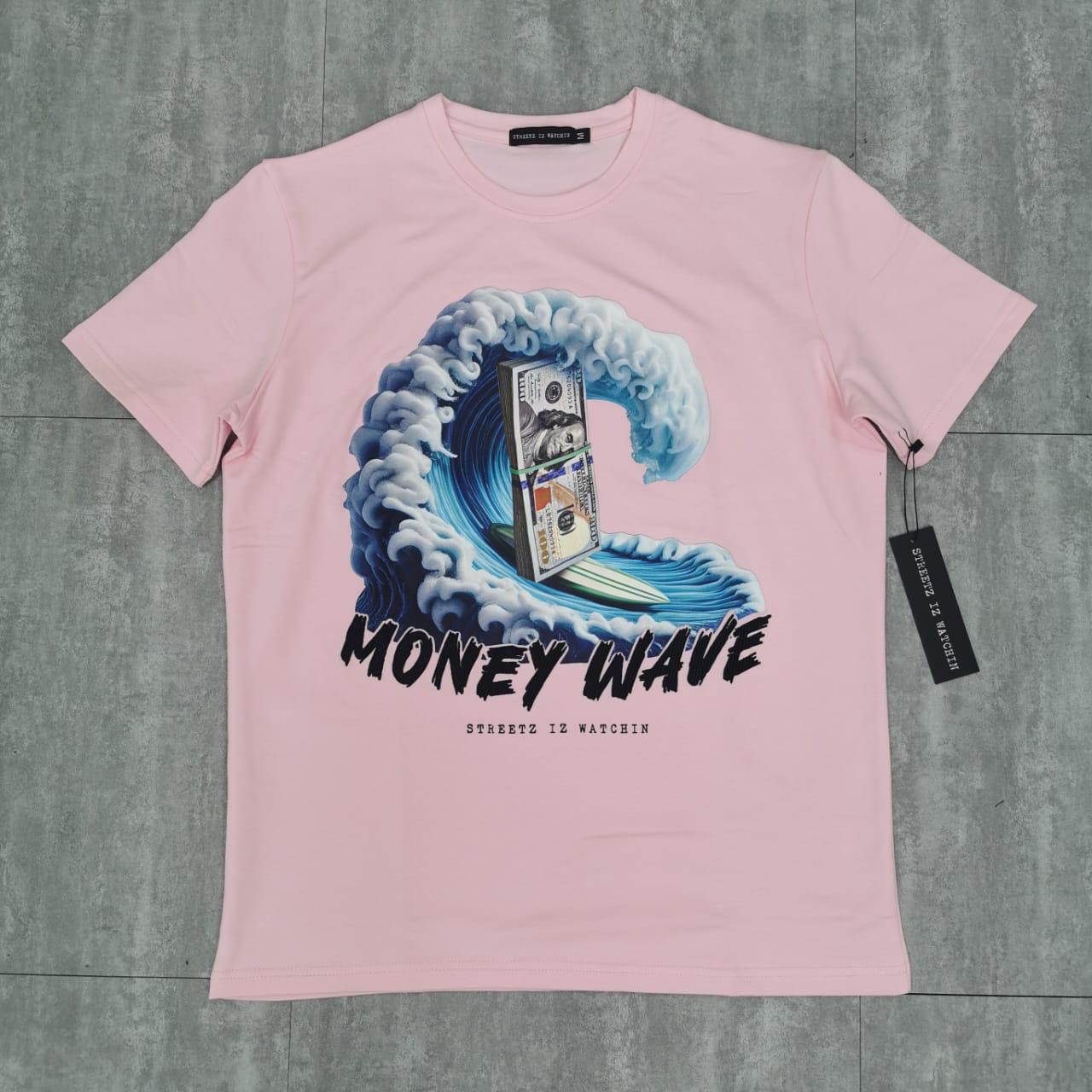 Money wave pink - regular tee