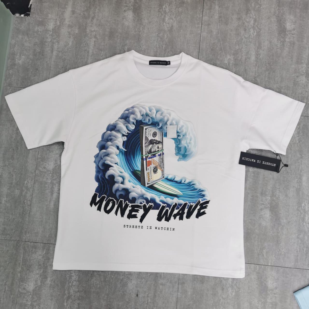 Money wave white SWCR9005 - crop tee