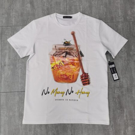 No money no honey white - regular tee