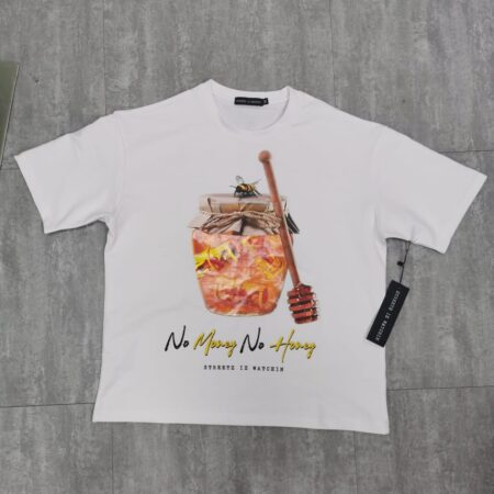 No money no honey white SWCR5116 - crop tee