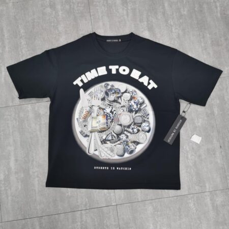 Time to eat black SWCR5139 - crop tee