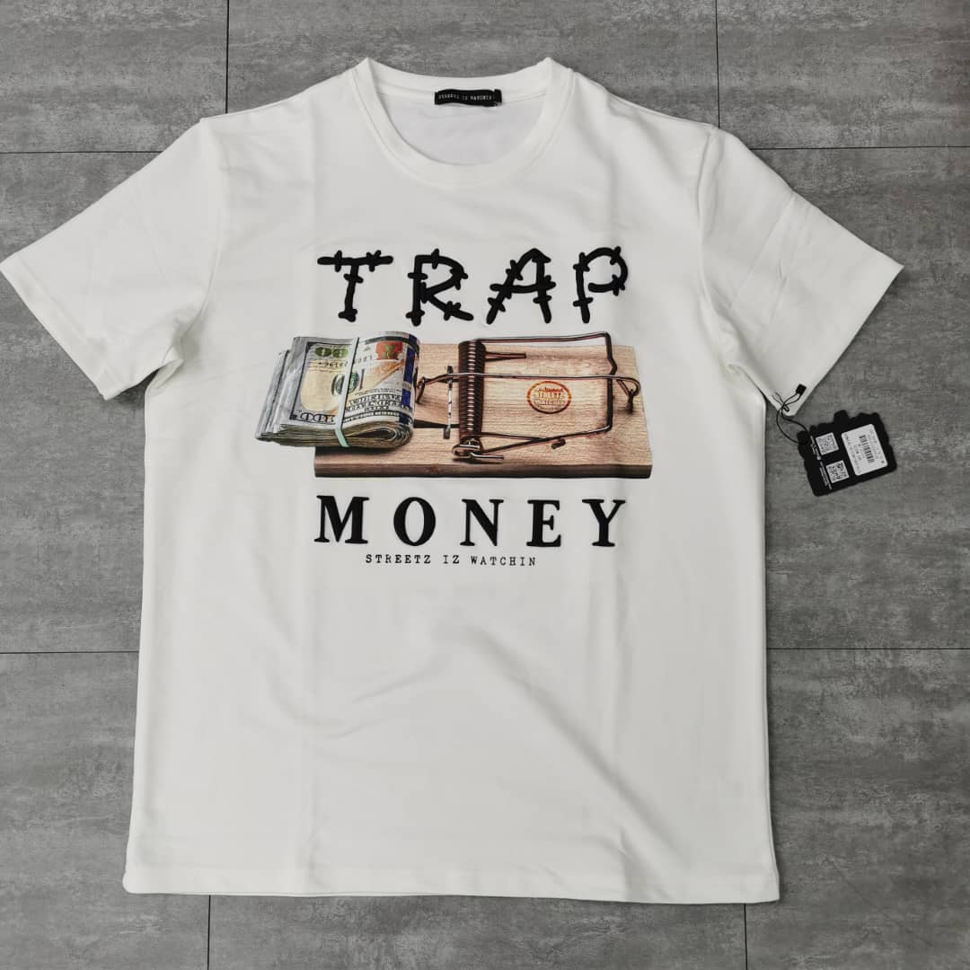 Trap money 2 white - regualr tee