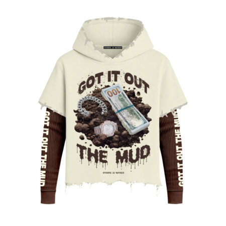 2fer Hoodie Got It Out The Mud Cream/Brown