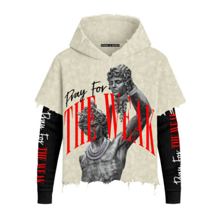 2fer Hoodie Pray For The Weak 2 Cream/Black