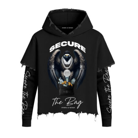 2fer Hoodie Secure The Bag Black